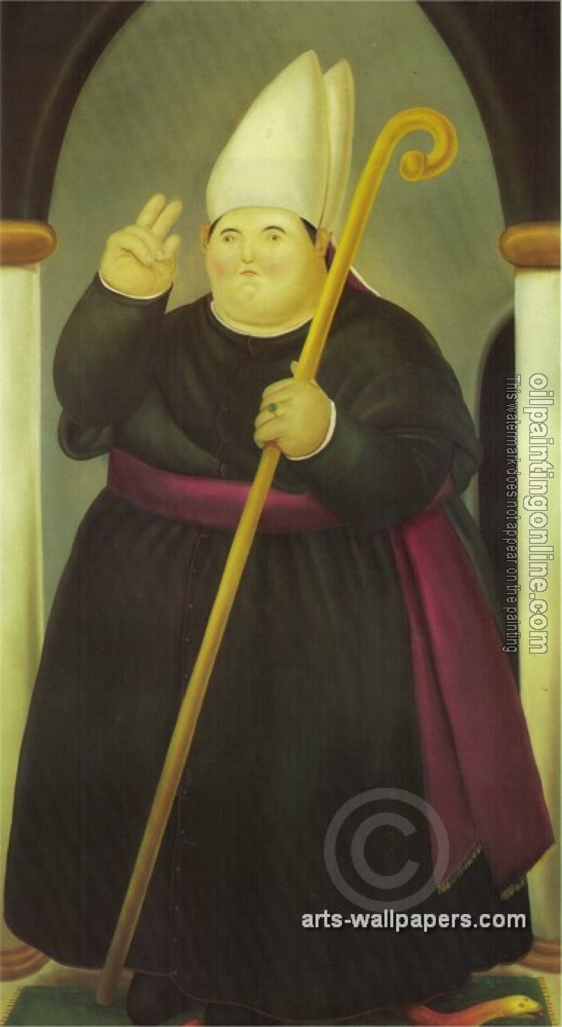 Botero, Fernando - Abstract oil painting.